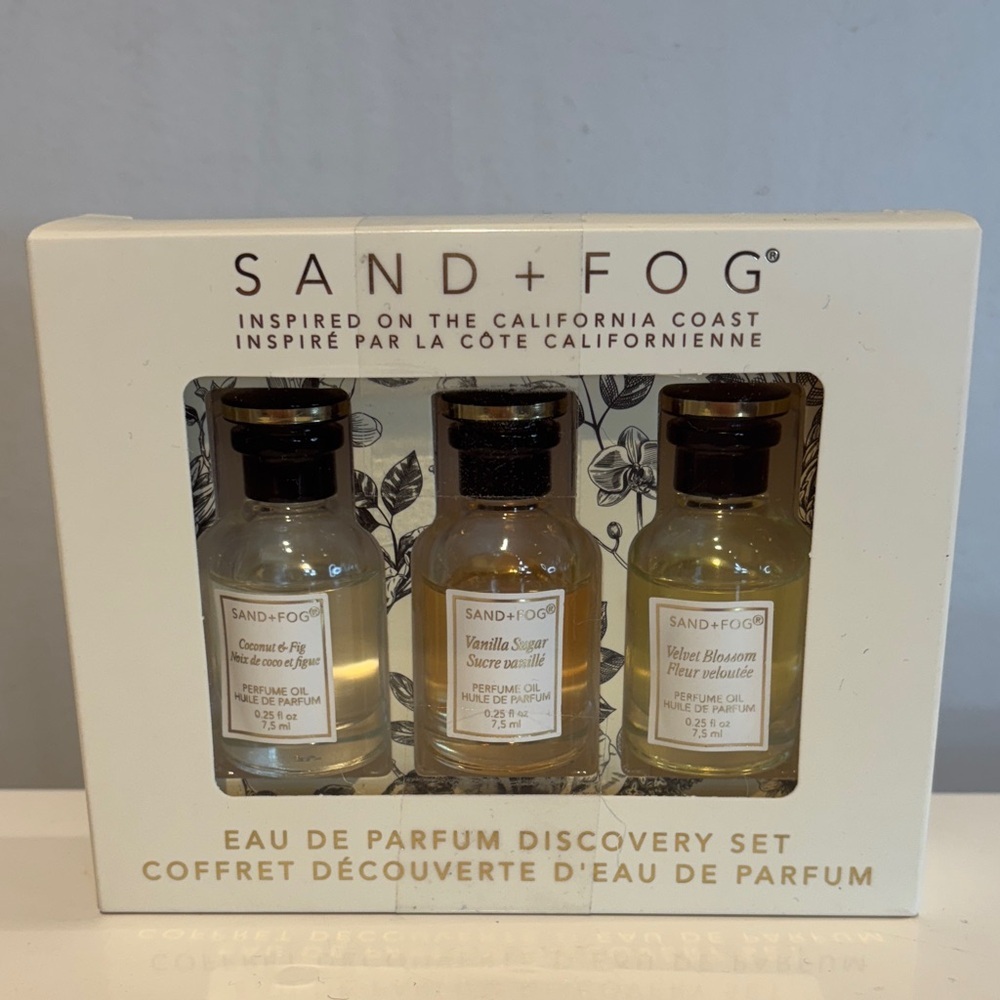 Sand + Fog Eau de Parfum Discovery Set of 3 oil rollers BNIB